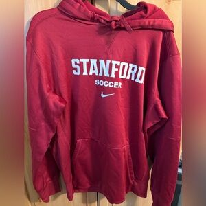 Nike Dri-fit Stanford University Soccer Sweatshirt Hoodie red Men Size Large